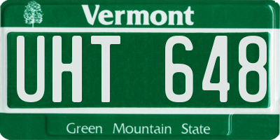 VT license plate UHT648