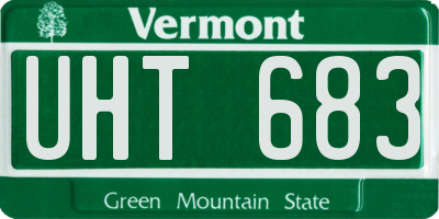 VT license plate UHT683