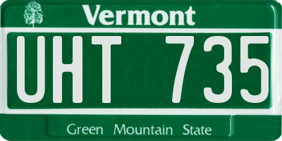 VT license plate UHT735