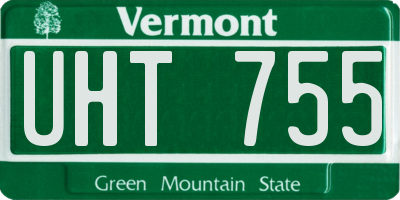 VT license plate UHT755