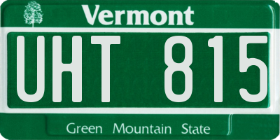 VT license plate UHT815