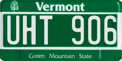 VT license plate UHT906