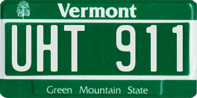 VT license plate UHT911