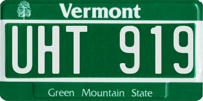 VT license plate UHT919