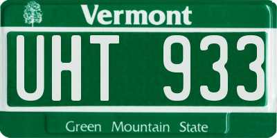 VT license plate UHT933