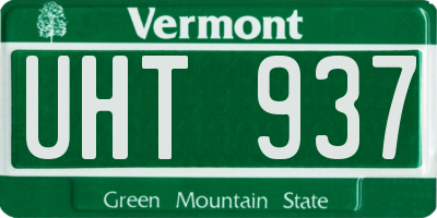 VT license plate UHT937