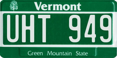 VT license plate UHT949