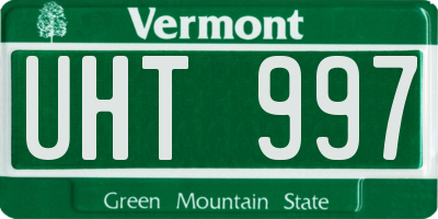 VT license plate UHT997