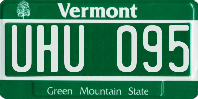 VT license plate UHU095