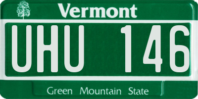 VT license plate UHU146
