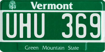 VT license plate UHU369