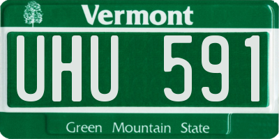 VT license plate UHU591