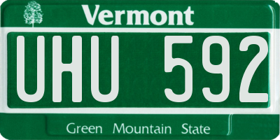 VT license plate UHU592