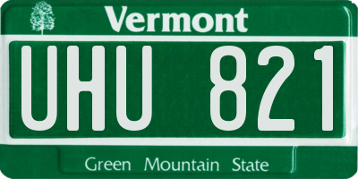 VT license plate UHU821