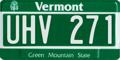 VT license plate UHV271