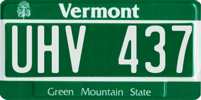 VT license plate UHV437