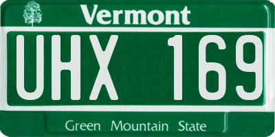 VT license plate UHX169