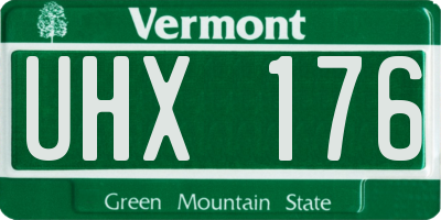 VT license plate UHX176