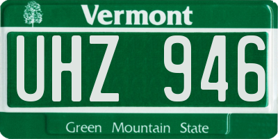 VT license plate UHZ946