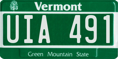 VT license plate UIA491