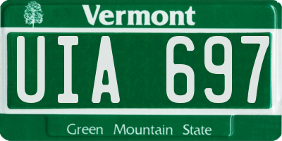 VT license plate UIA697