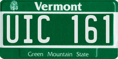 VT license plate UIC161