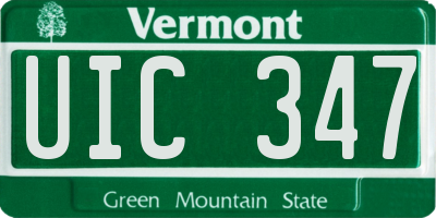 VT license plate UIC347