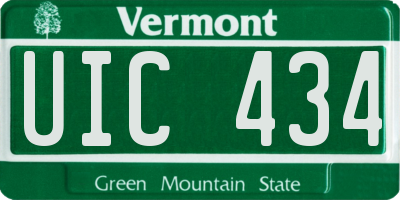 VT license plate UIC434