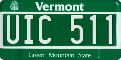 VT license plate UIC511