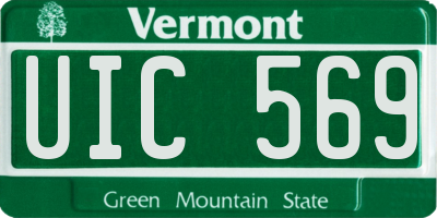 VT license plate UIC569