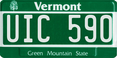 VT license plate UIC590