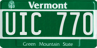 VT license plate UIC770