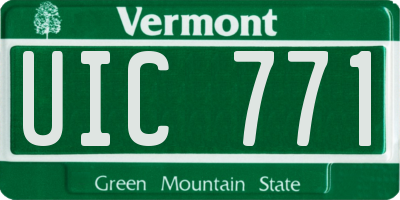 VT license plate UIC771