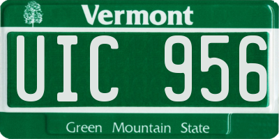 VT license plate UIC956