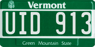 VT license plate UID913