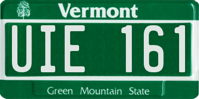 VT license plate UIE161