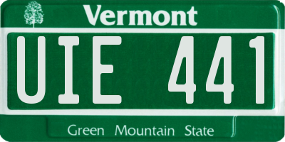 VT license plate UIE441