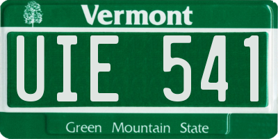 VT license plate UIE541