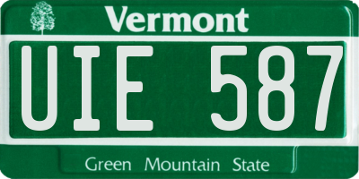 VT license plate UIE587