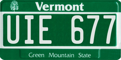 VT license plate UIE677