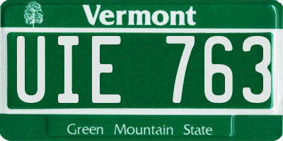 VT license plate UIE763