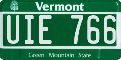 VT license plate UIE766