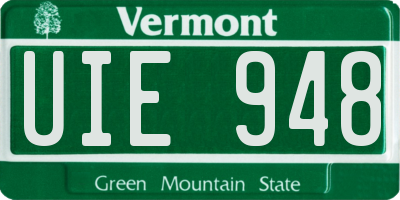 VT license plate UIE948