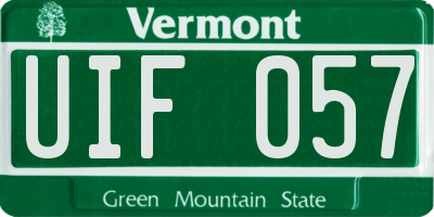 VT license plate UIF057