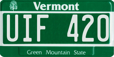 VT license plate UIF420