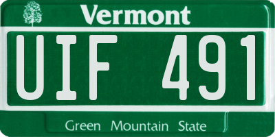 VT license plate UIF491