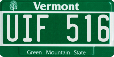 VT license plate UIF516