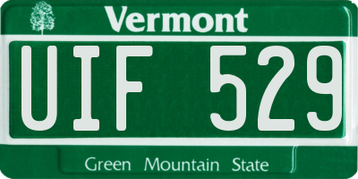 VT license plate UIF529