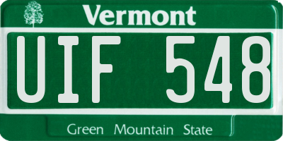 VT license plate UIF548