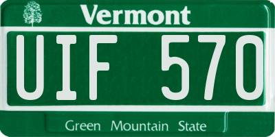 VT license plate UIF570